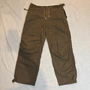 Ringspun Khaki Cargo Adjustable Waist Men's Size Large 31 Army Soldier Pants